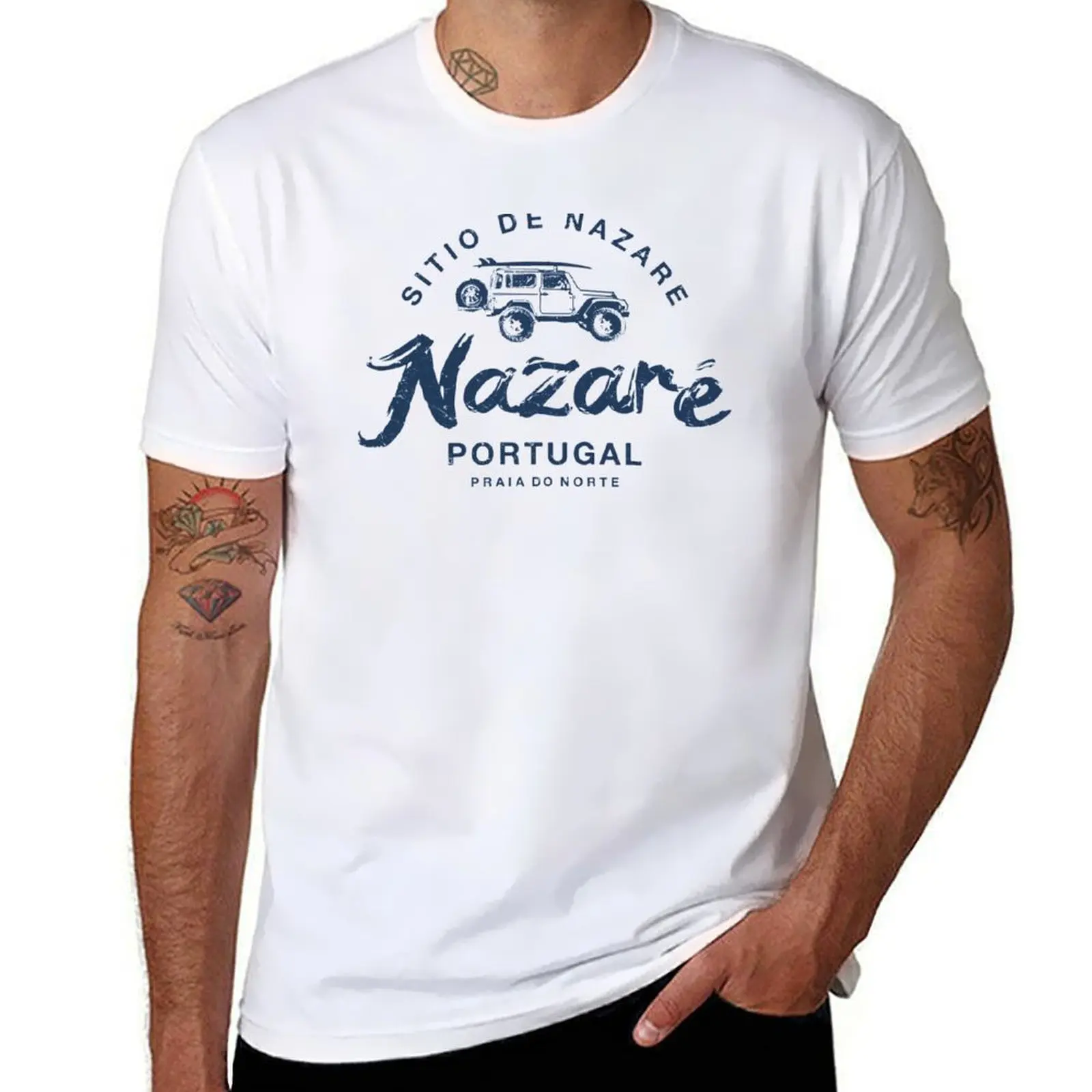 

Nazare PORTUGAL Portuguese Surfing Vintage T-Shirt t shirts for man cotton soft man t shirts for men T-Shirt