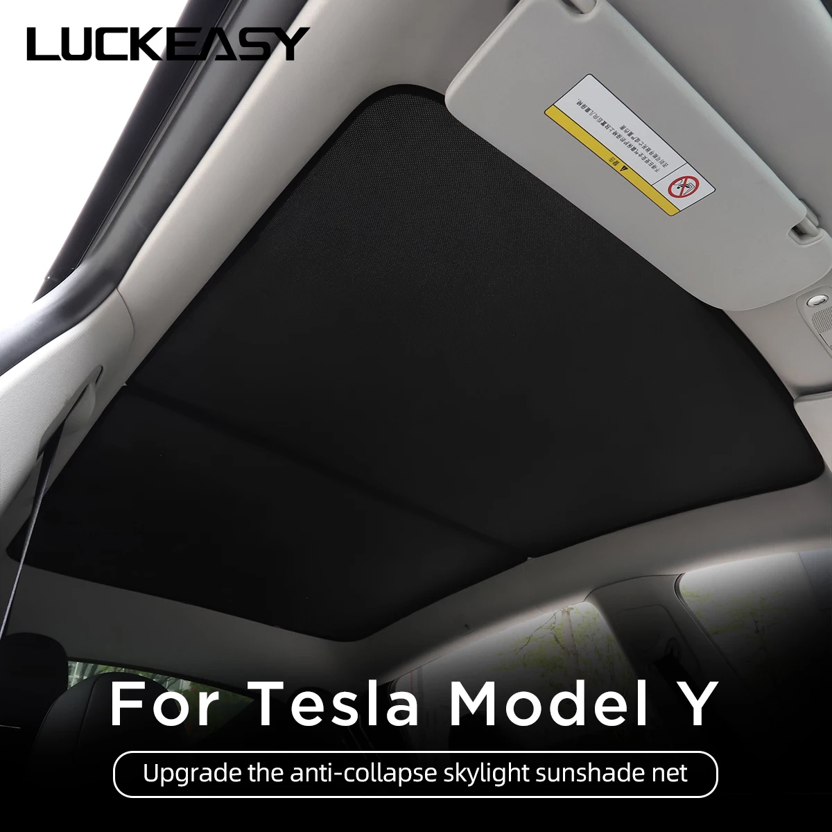 For Tesla Model Y 2020-2023 Split Sunshade Net Sunroof Blinds Anti-collapse Sun Visor Car Modification Accessories