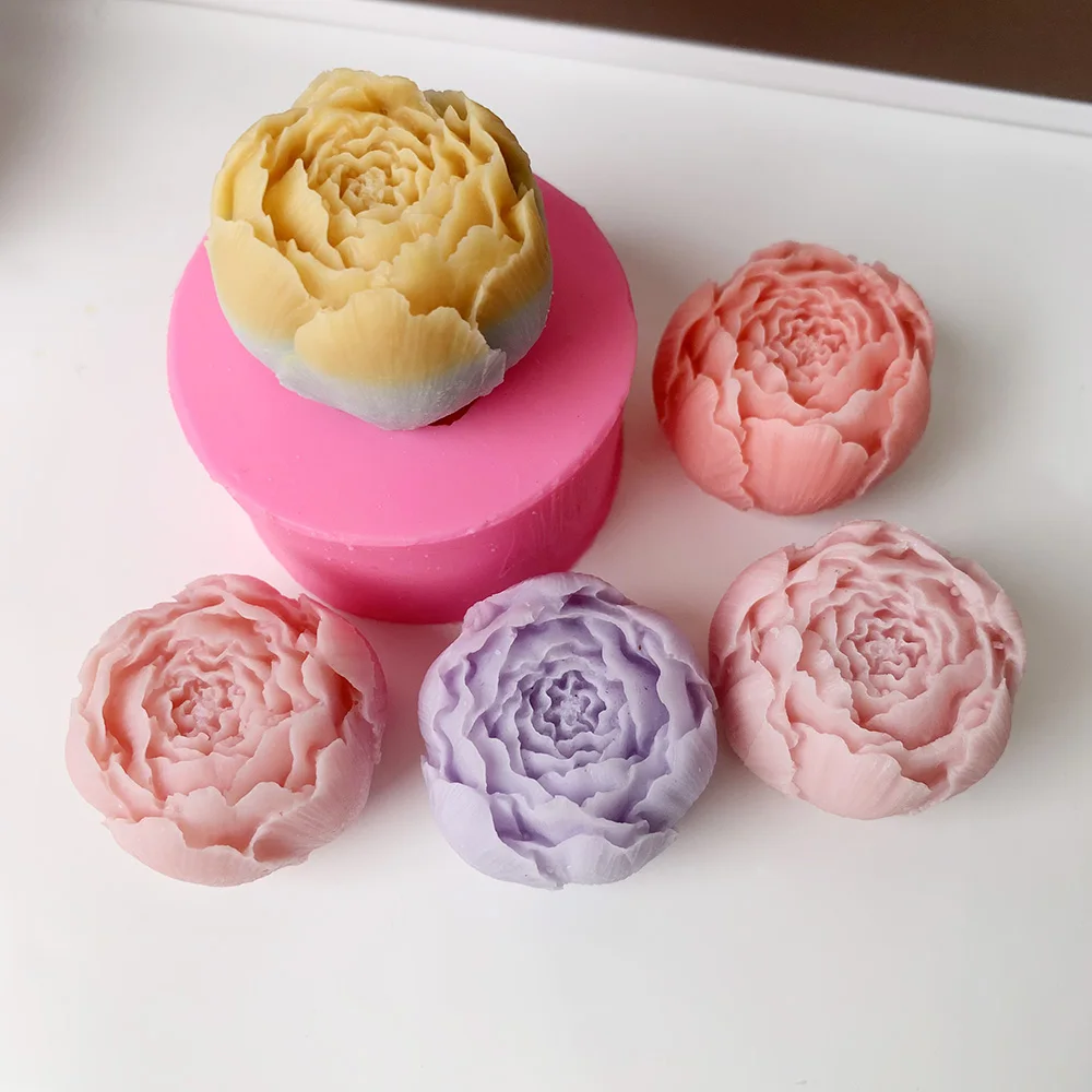 Austin Flower Silicone Candle Molds 3D Mini Rose Flower Fragrance Gypsum Resin Soap Making DIY Chocolate Ice Cake Baking Mold