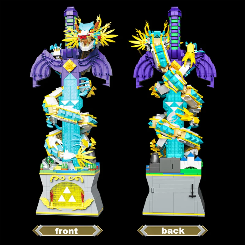 Creative Game Props The Master Sword Building Blocks Dark Link Sword Weapon Set Assemble Bricks Toy Gifts For Children Boy Adult