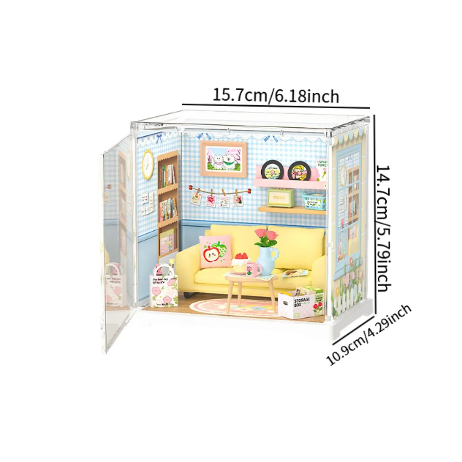 Casa de muñecas en miniatura DIY con muebles, casa de juguete artesanal, Kit de bloques de construcción, Mini modelo de casa para niños, niñas, amigos y niños