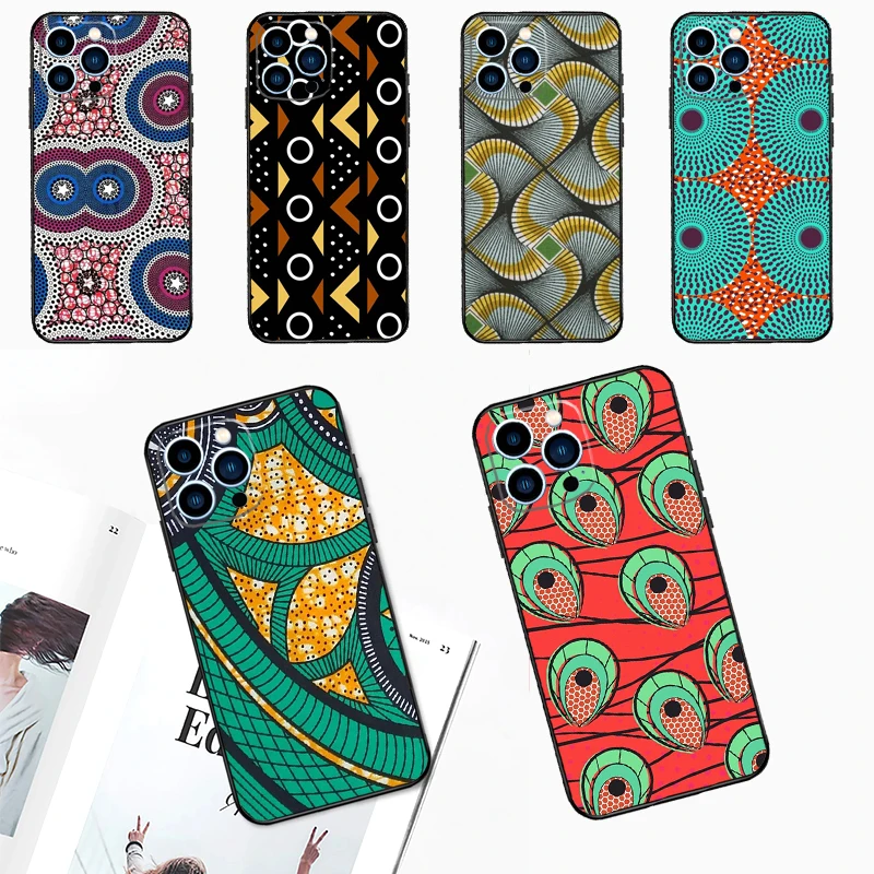 African Wax Fabric Case For Samsung Galaxy A55 A35 A15 A36 A06 A16 A26 A56 A53 A32 A52 A33 A13 A14 A34 A54 A17