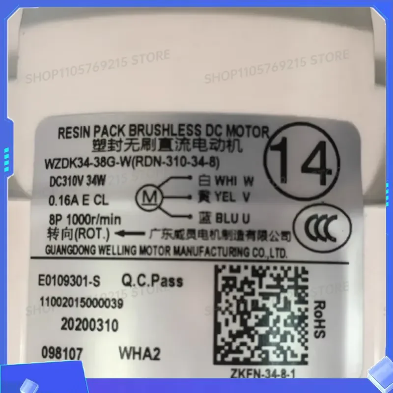 for Original 20W 38W Universal Air Conditioning Reverse Brushless DC Motor WZDK34-38G-W RDN-310-34-8 20-38G-W AC Parts