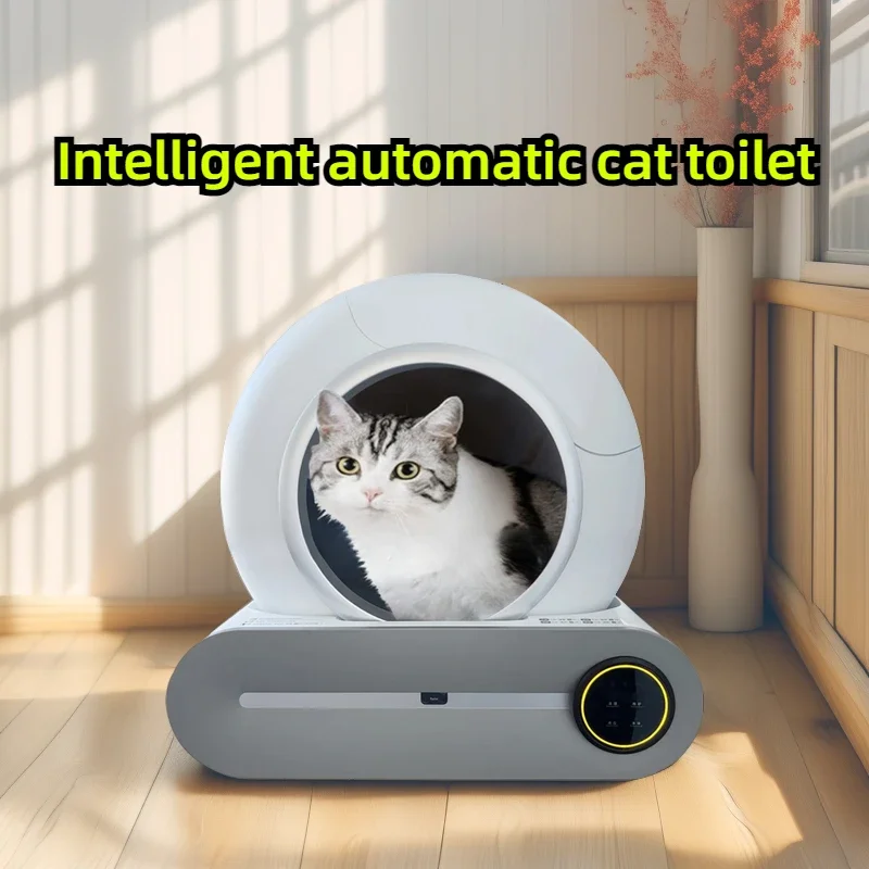 Automatic Smart Cat Litter Box Self Cleaning Fully Enclosed Splash Proof Design Large Cats Pet Toilet Litter Tray Closed Boxes