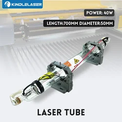 Kindlelaser 40W Co2 Laser Tube Length 700MM Glass Laser Lamp Glass Head for Co2 Laser Engraving Cutting Machine K40 Series