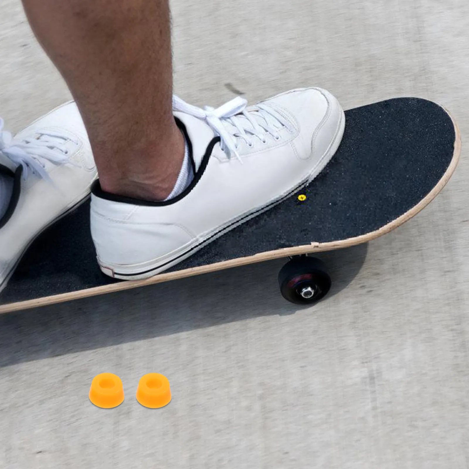 

4pcs Skateboard Shock Absorber Pads High Elastic Pu Shockproof Kit For Longboard Protection Double Design Compatible