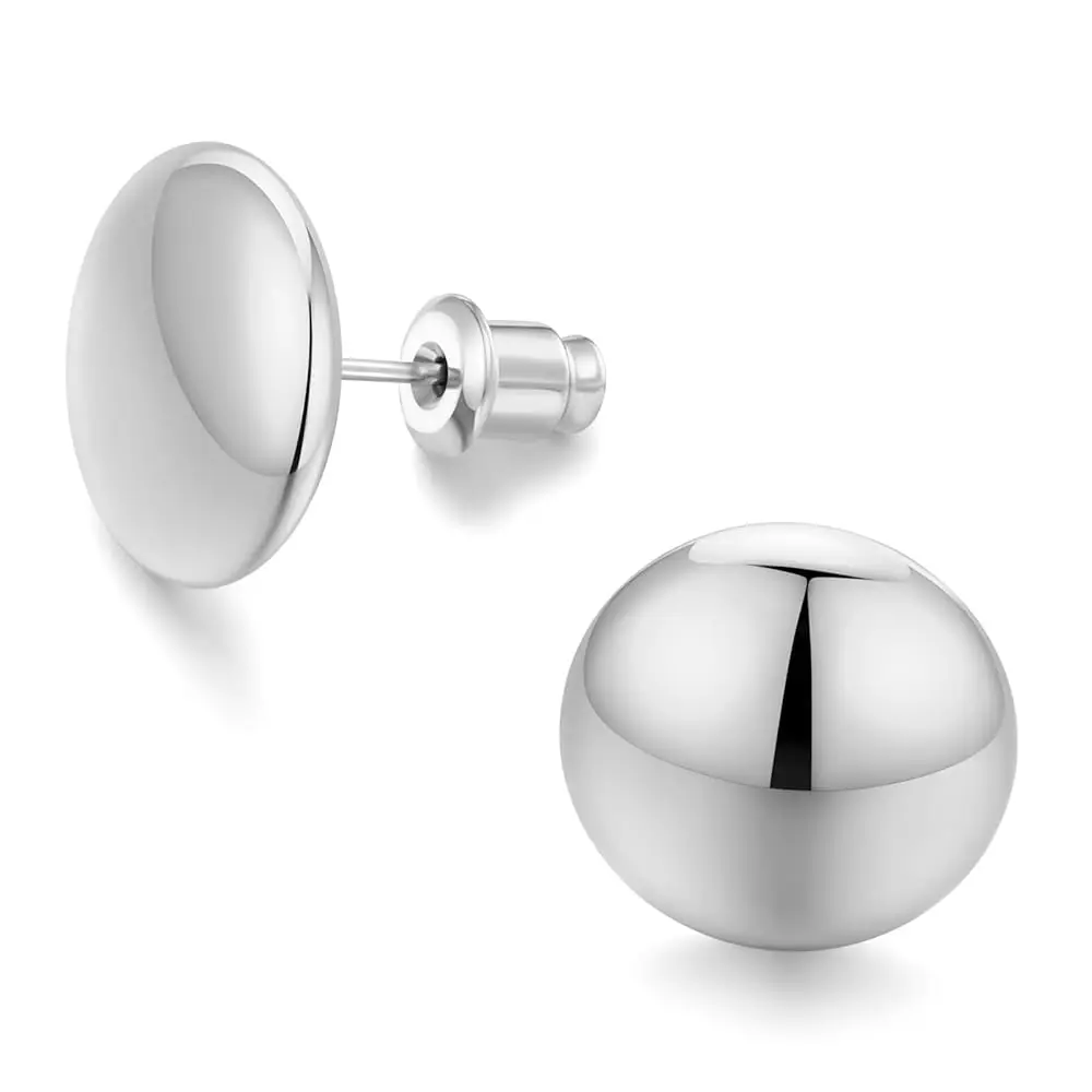 

Серьги-гвоздики Dot Earrings из золота и серебра для женщин, плоские круглые минималистичные серьги