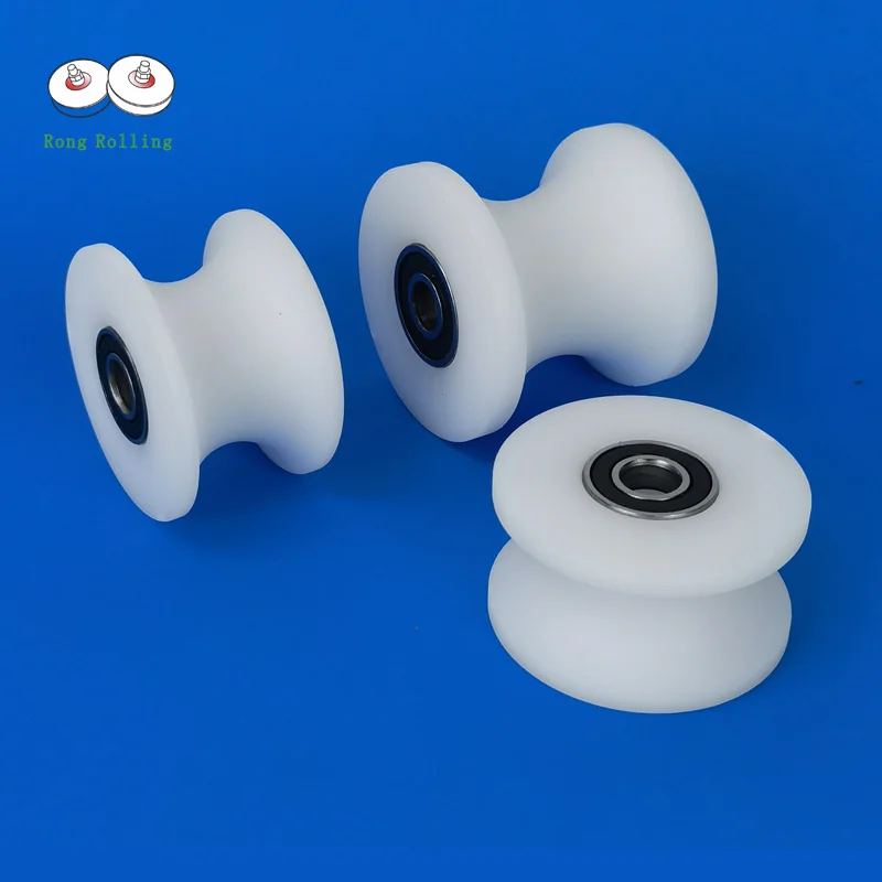 sliding door u groove rollers,Diameter 25 mm, 33 mm, 50 mm round track matching nylon pulley,gate plastic groove wheel rollers.