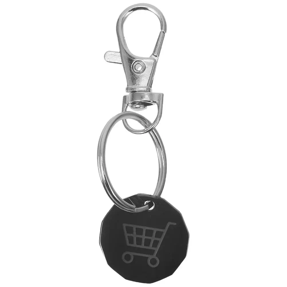 Shopping Cart Pendants Token Key Trolley Tokens Holder Quarter Keychain Keyring with Keychains Chip Stainless Steel