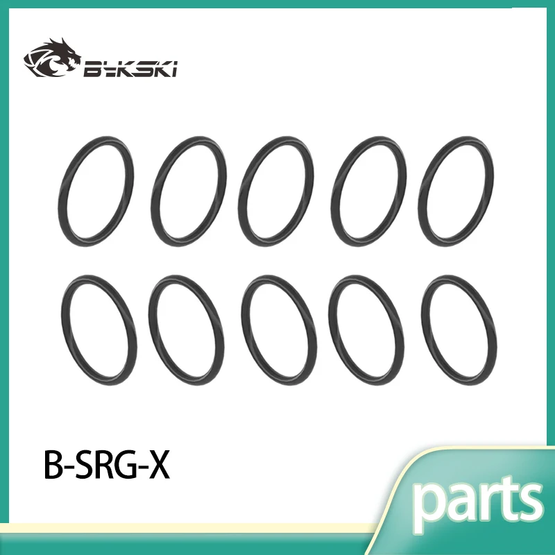 

Bykski 10 шт./компл. фитинги для жестких трубок, уплотнительное кольцо, резьба G1/4, черная защита от утечки воды, замена аксессуаров для охладителя воды B-SRG-X