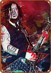 Music Dimebag Darrell Poster Vintage Metal Sign Aluminum Wall Deco For Bar,Store,Garage,Coffee Shop 8 X 12 Inch