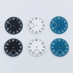 Corgeut 37mm black blue green white watch dial fit ETA 6497 or Seagull ST3600 movement