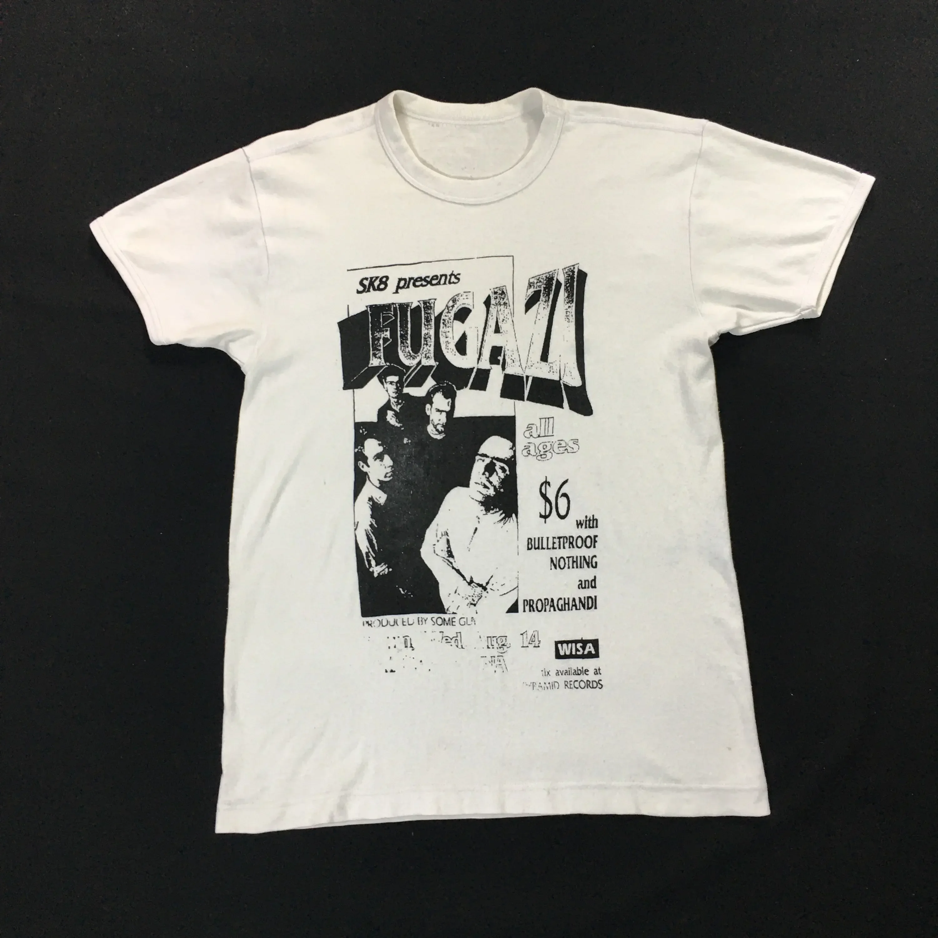 Rare! Vintage Fugazi 90S Flyers Cover Tour Canada Tshirt