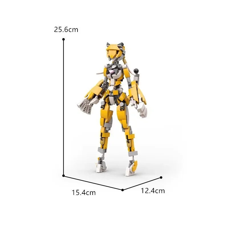 

Индивидуальный дизайн, модель робота Angel Mecha Tiger Girl с подвижными шарнирами - блокирующие кирпичи, строительная игрушка