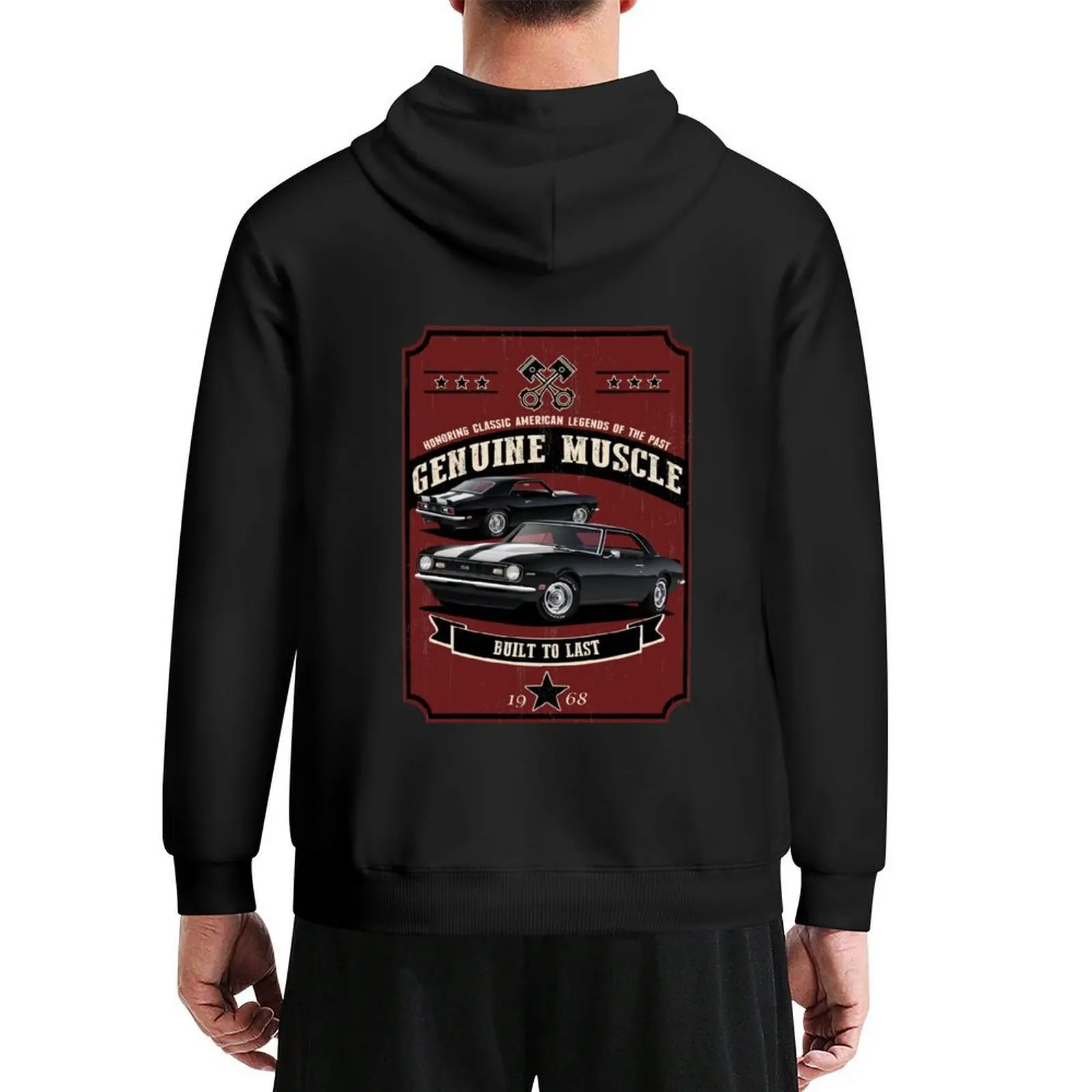 

1968 Muscle Car Garage Hoodie anime clothes blouse korean autumn clothes mens designer clothes designer hoodies