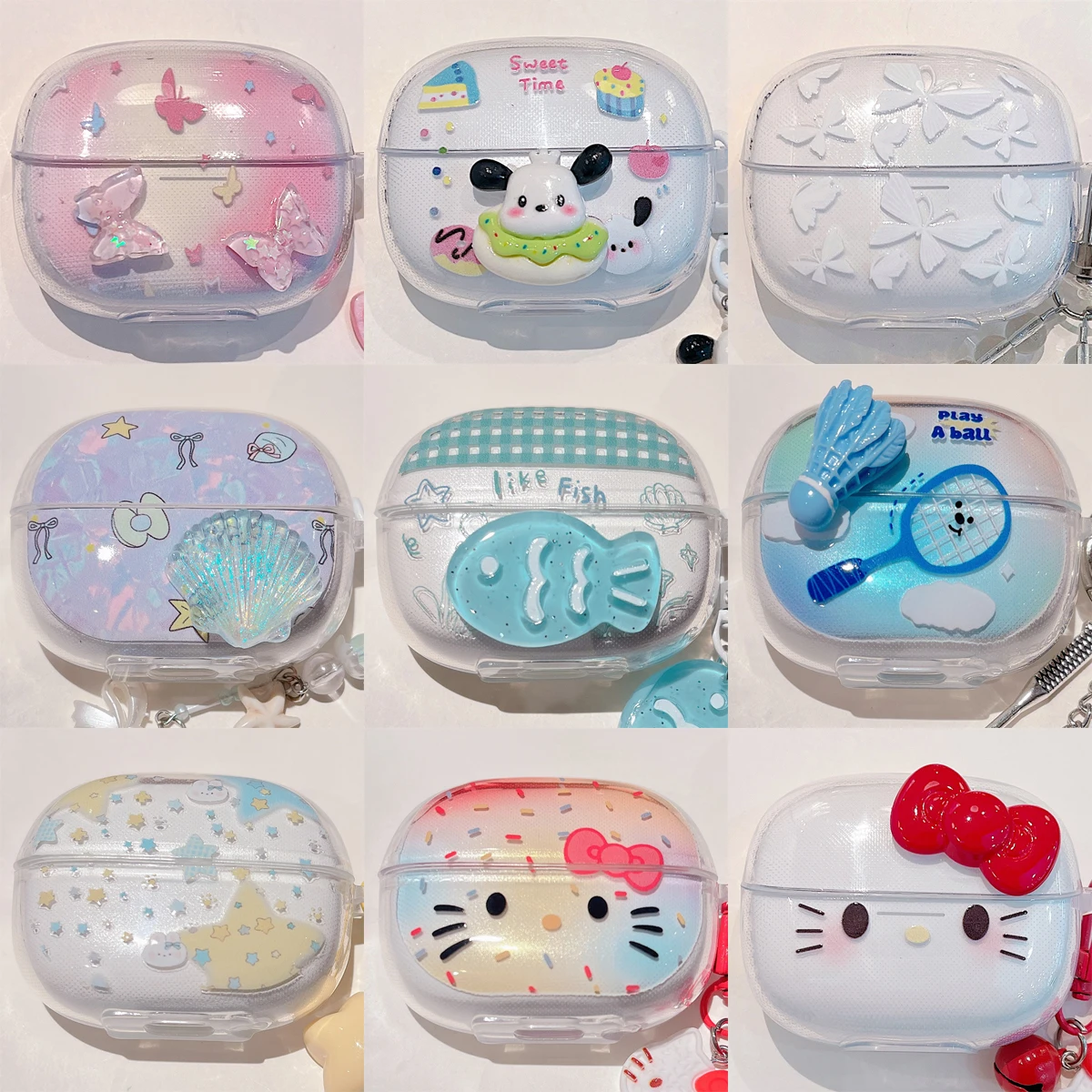 حافظة شفافة كرتونية لهاتف هواوي FreeBuds SE4 سماعات رأس لاسلكية غطاء زهور ملون لهاتف هواوي FreeBuds SE 4 ANC