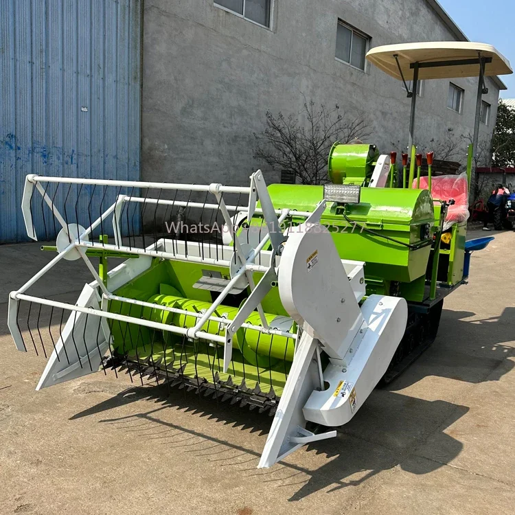 Cosechadora agrícola de arroz, 25HP, con tasa de alimentación del 1,2, trilladora de arroz