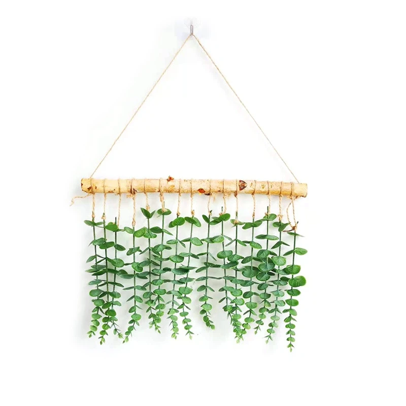 Artificial Eucalyptus Wall Hanging Decor-Fake Eucalyptus Leaves Greenery Farmhouse Rustic Wall Hanging For Wedding