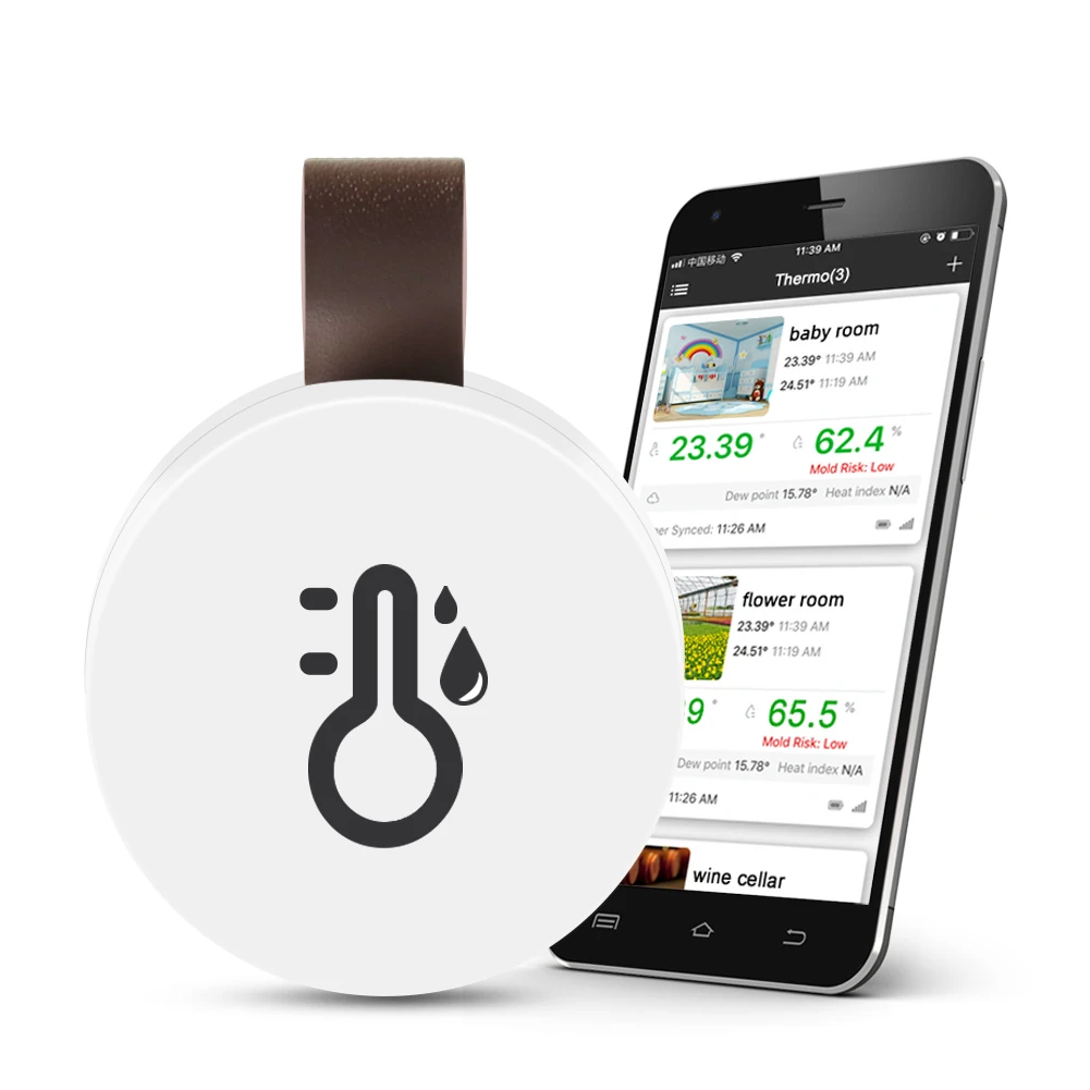 Мини-беспроводной датчик MEMS, регистратор температуры и влажности, управление через приложение, умный Bluetooth-термометр, гигрометр, регистратор данных, сигнализация