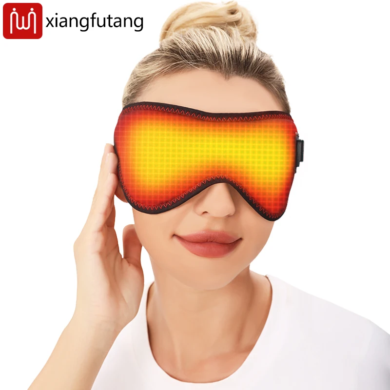 Heating Massage Eye Mask Warm Compress 3 Temperature Levels Electric Heated Eye Pad Wrap for Dry Eyes Relief and Improved Sleep