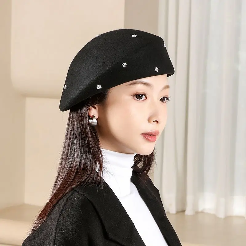designer-brand-fashion-pearl-wool-beret-hat-women-winter-warm-beanie-french-painter-hats-versatile-girl-berets-beanies