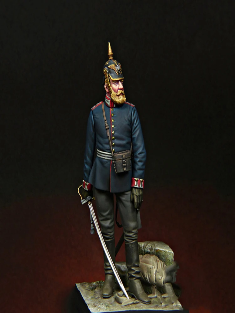 

1/24 ANCIENT Officer Prussian Guard STAND Resin figure Model kits Miniature gk Unassembly Unpainted