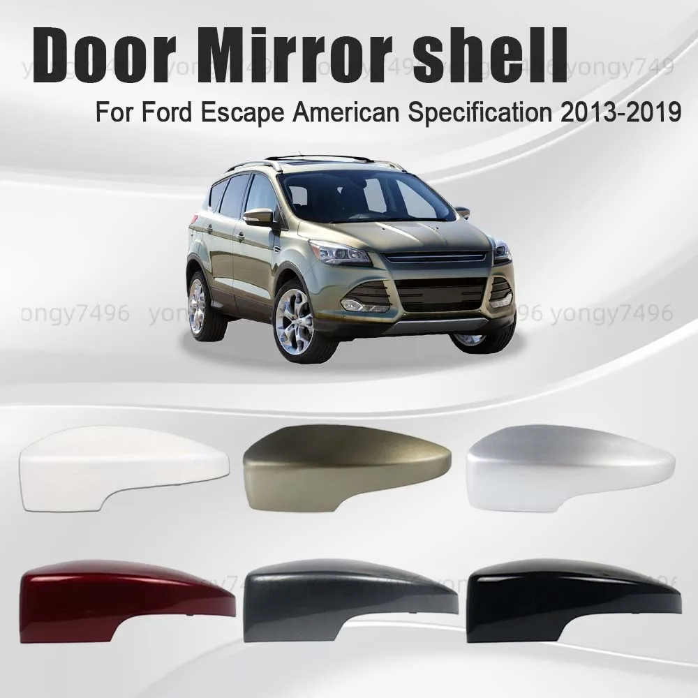 

Protective Cover Door Mirror Shell For Ford Escape American Specification 2013-2019 Cars Accessories Pearl White Shining Black