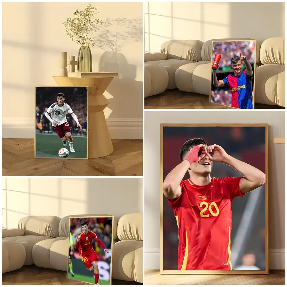Pedri La Liga Wonderkid Midfield Maestro Painting Calligraphy Scandi minimalist Nursery print painting effect