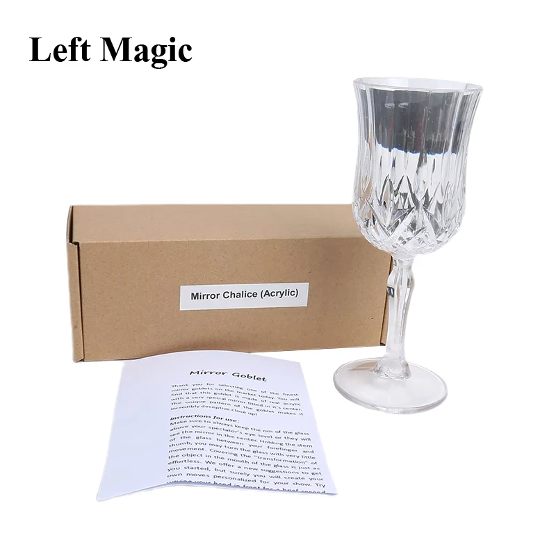 Mirror Chalice (Acrylic) Illusions Magic Tricks Liquid Disappearing to Silk Magia Cup Stage Gimmick Props Comedy Mentalism Fun