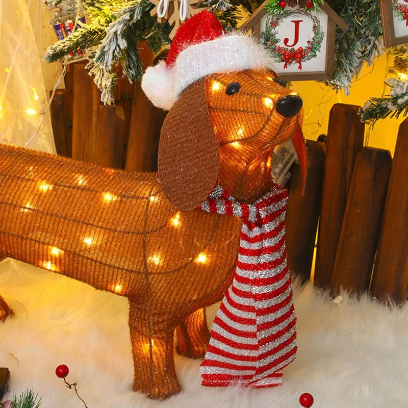 Christmas Lights Dachshund Christmas Shiny Decorations Dachshund Christmas Holiday Decorations