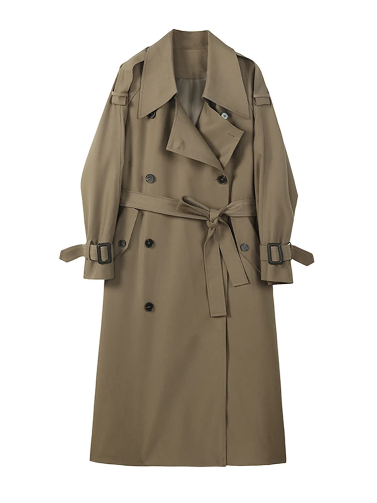 Imagem -05 - Lanmrem-trench Coat Irregular para Mulheres Lapela Monocromática Trespassado Duplo Blusão Longo Roupas da Moda 2r7862 Primavera 2023