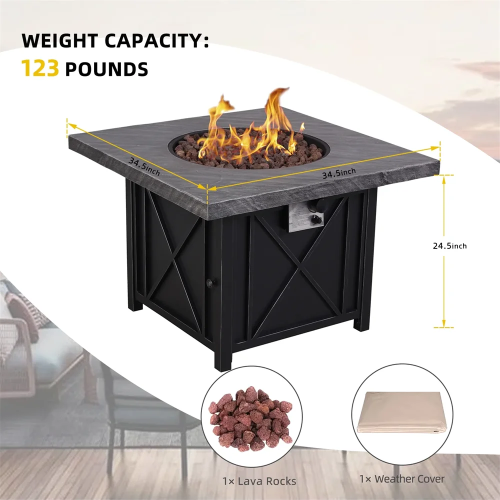 Современный уличный газовый ст – обзор и цена Outdoor Furniture With Fire Pit Table