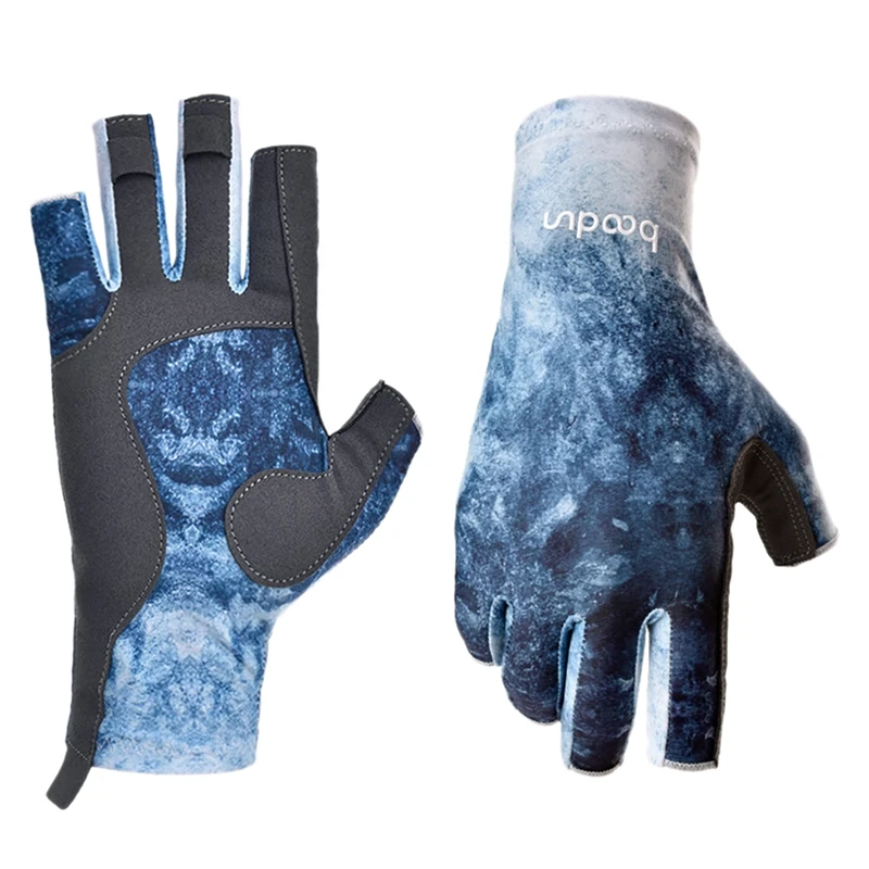 Boodun Fishing Gloves Breathable Sunscreen Fishing Half Finger Gloves For Outdoor Cycling Fishing