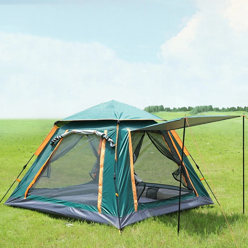 Outdoor Camping Thickened Portable Folding Tent Camping Sun Protection Rain Proof Automatic Double-Person Tent