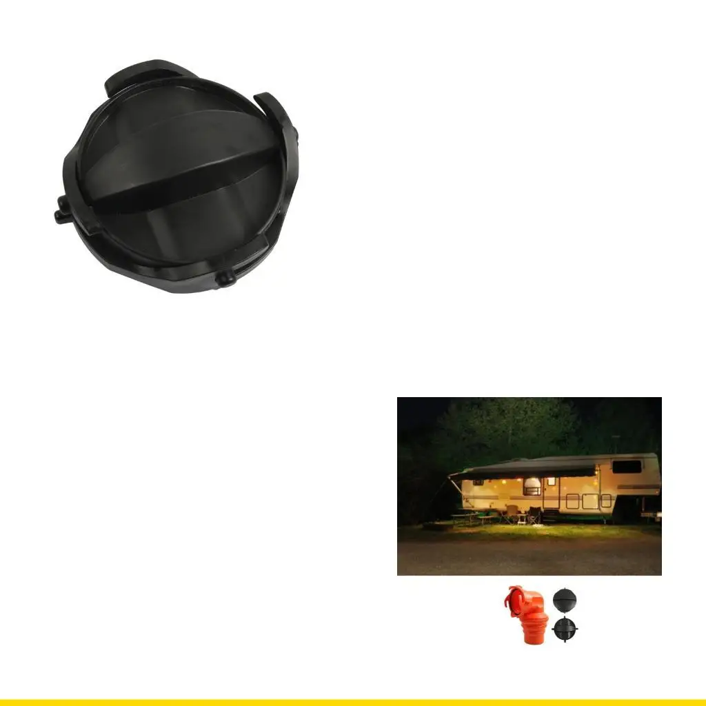 

SZCH 90 Degree Vehicle Boat Waste Water Pipe Elbow Joint With 2 Sealing Lids Strong HDPE