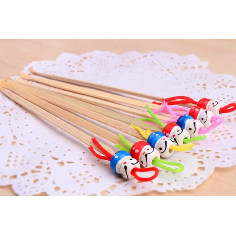 

5/10 Pcs Cute Mini Doll Earpicks Wood Bamboo Ear Picks Wax Remover Cleaner Ear Care Tool Random Color Hot Selling