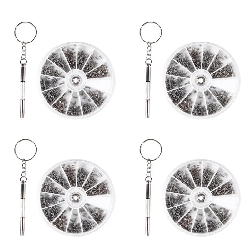 

AB47-2400 шт. Набор мелких винтов из нержавеющей стали, 12 видов электронных гаек + 4 отвертки