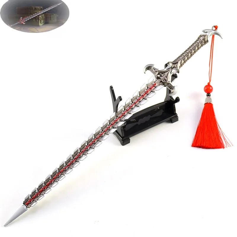 30 سنتيمتر مهمة لعبة ثعبان بليد الفضة الأفعى الرقص محيط سلاح نموذج سبيكة جمع الحرف زخرفة هدايا عيد اللعب الصبي #1