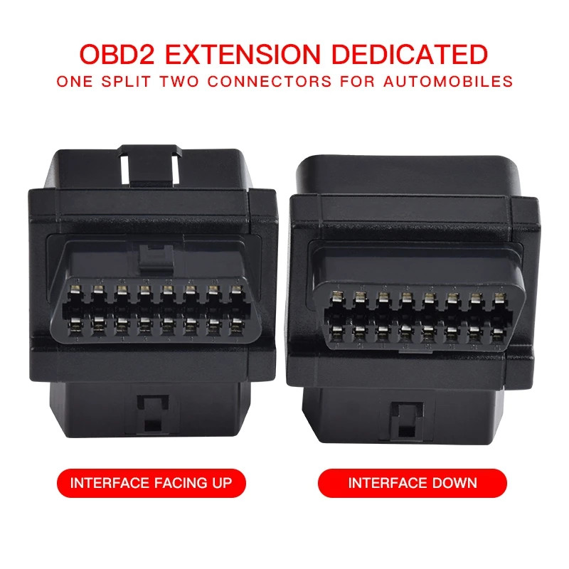 

Car Mini OBD2 One Minute Two Extension Cable Automotive Universal 16-Pin Core Splitter Connected To Obd Devices