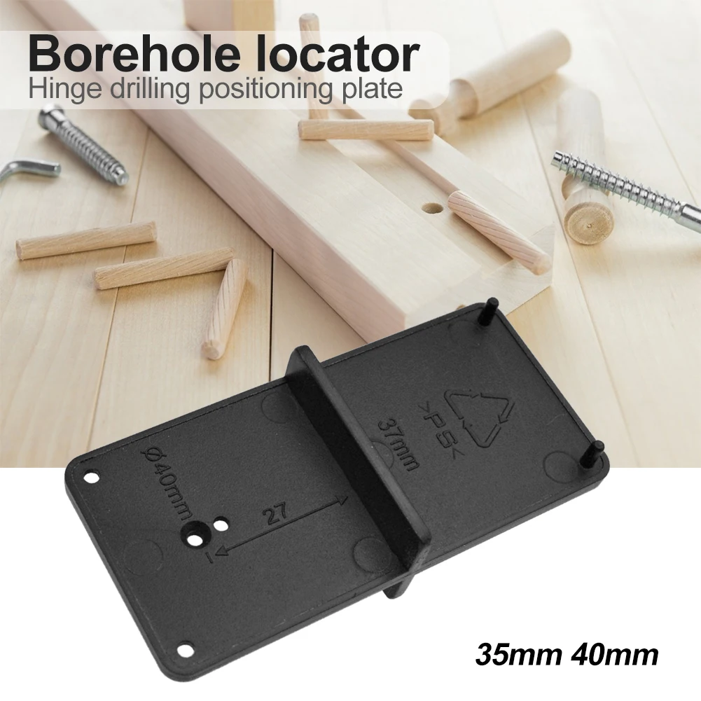 35mm 40mm Hinge Boring Jig Hole Opener Template Carpenter Woodworking Hole Puncher Drilling Guide Locator for Door Cabinets