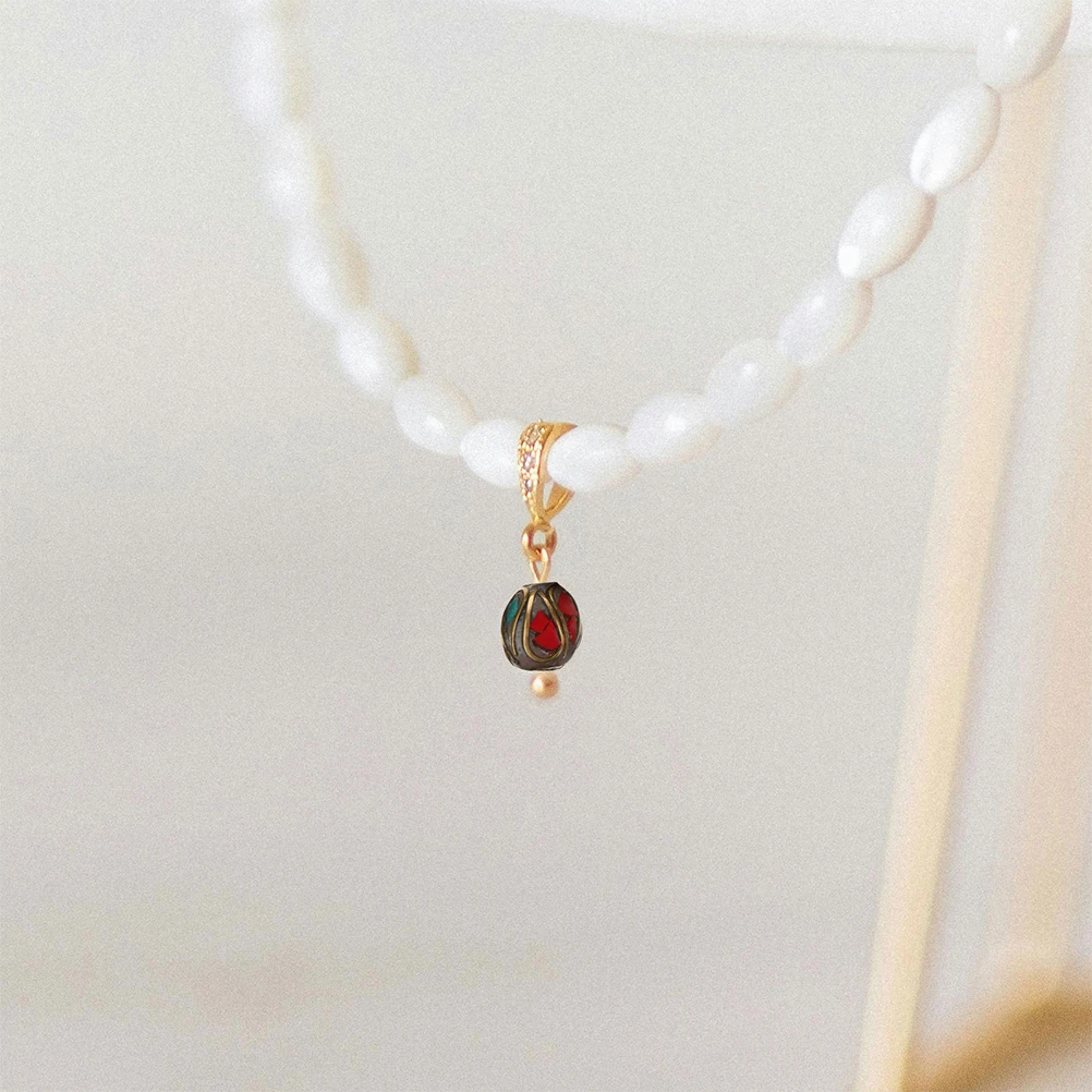 12Pcs Handmade Buddha Beads Tibetan Style Intricate Design Jewelry Making Spacer Beads Multiuse Charms Handmade Bead