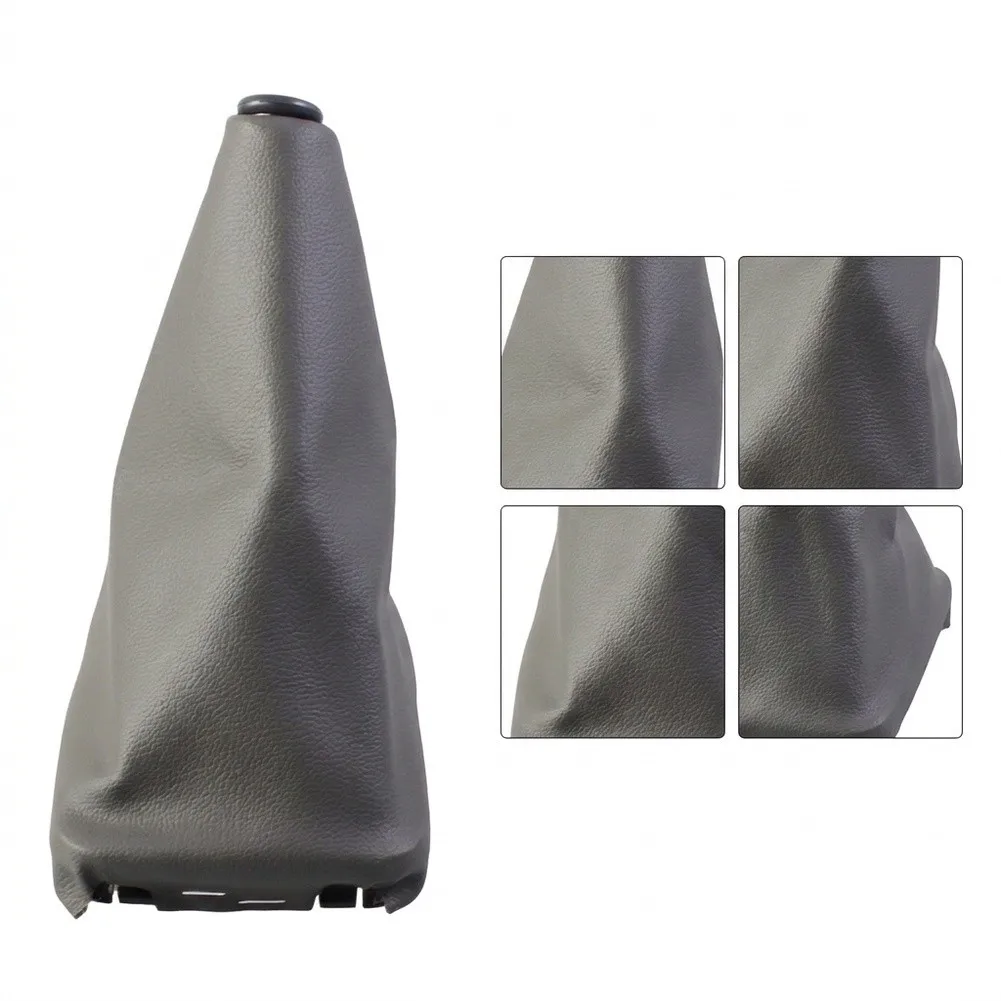 Transmission Lever Cap Gear Shift Knob Cover Artificial Leather Material Black Stitching Pattern Daily Driving Use