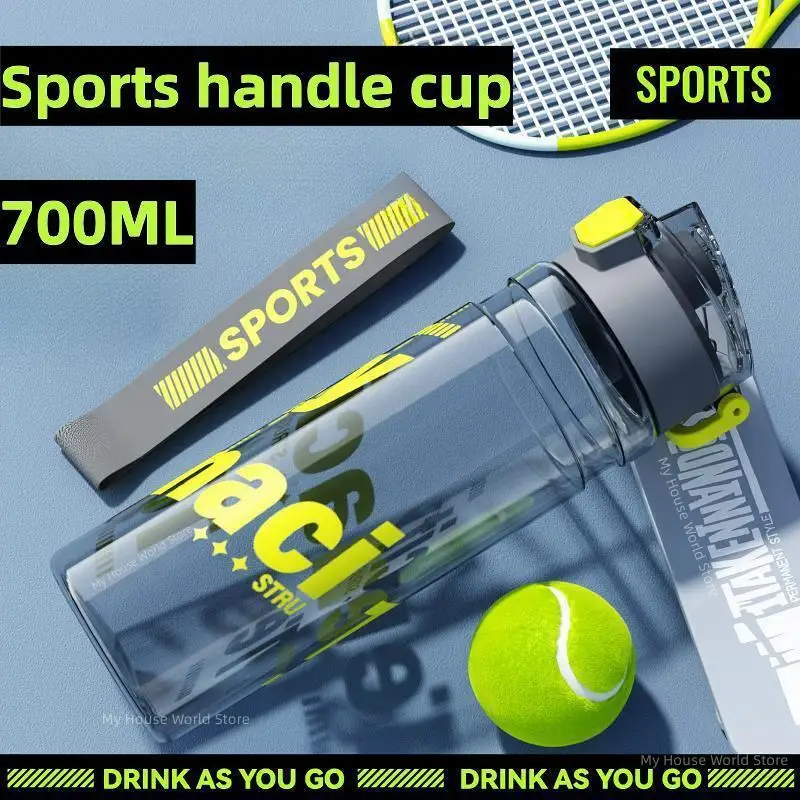 700ml Water Bottle Sports with Rope Portable High-temperature Resistant BPA Free Water Cups for Teenagers Summer Water Bottle