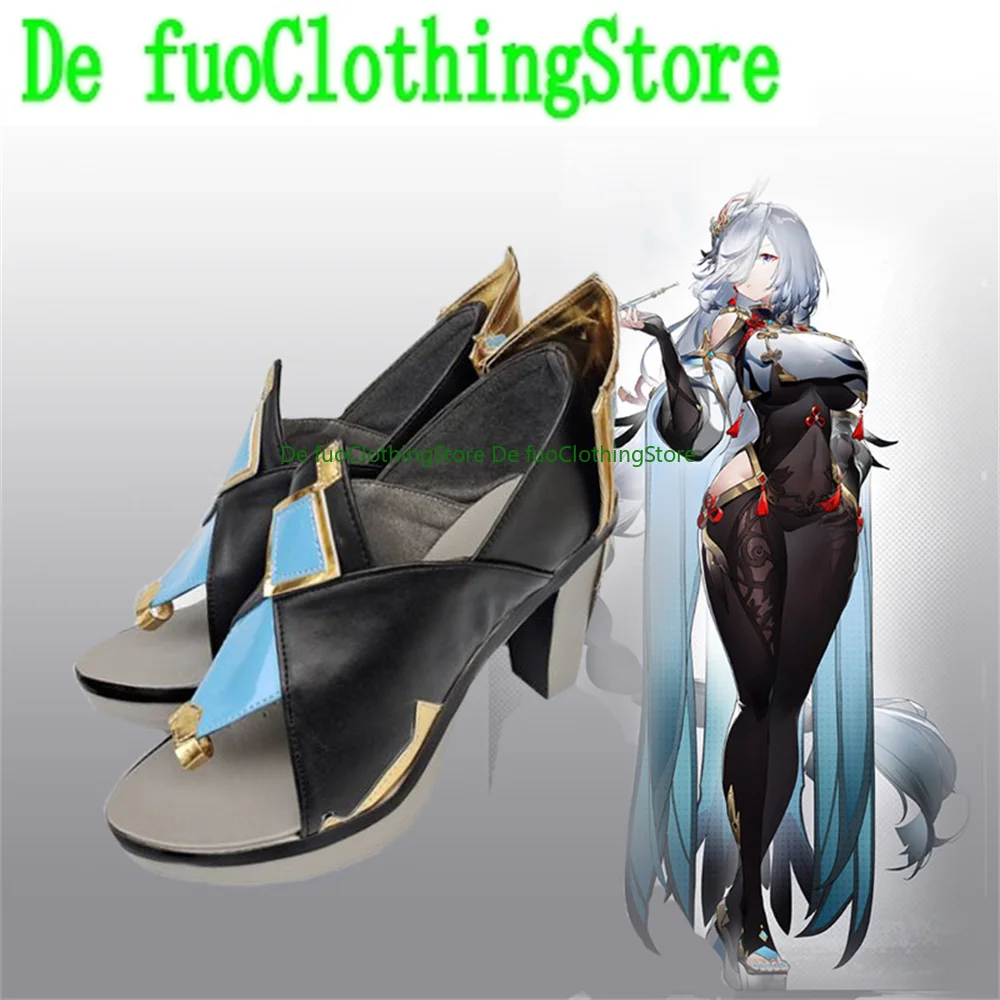 

Genshin Impact Shen He Liyue Обувь для косплея Сапоги Игра Аниме Карнавал Вечеринка Хэллоуин Рождество DefuoClothing Магазин обуви