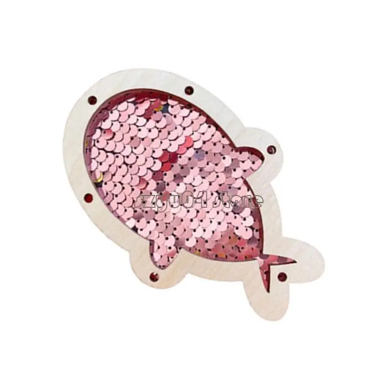 

4X7D Sensory Activity Board Making Supply Sequins Fish for Observation Skill Improve