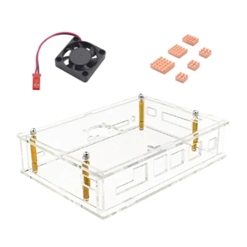 

For Home For Banana Pi BPI-F3 Acrylic Case Transparent Shell Protective With Cooling Fan For Banana Pi BPI-F3 Development Board