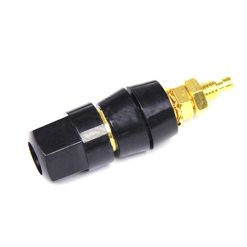 레드 블랙 커넥터 앰프 터미널 바인딩 포스트 바나나 스피커 플러그 잭 어댑터 소켓, 1 쌍 (블랙 + 레드)