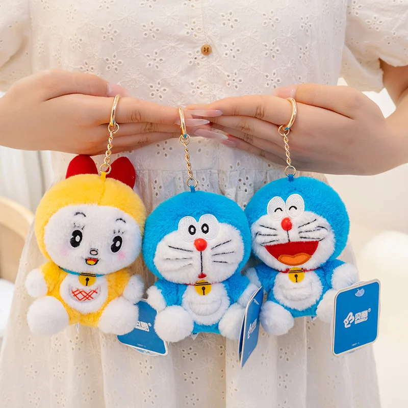 ต้นฉบับพร้อมแท็ก Doraemon Plush ของเล่นการ์ตูนอะนิเมะ Doraemon Plushies ตุ๊กตา Dorami ตุ๊กตากระเป๋าจี้ Key CHAIN ของขวัญวันเกิด