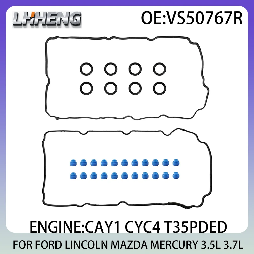 

Engine Parts Valve Cover Gasket Set FOR FORD LINCOLN MAZDA MERCURY 3.5L 3.7L 3.5 3.7 L T V6 GAS 06-15 VS50767R T35PDED T37PDED