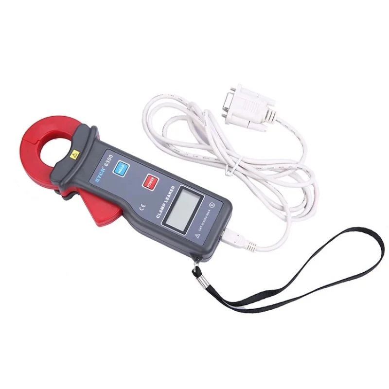 ETCR6300 High Accuracy Clamp Leakage Current Meter 25*30mm 99 Datas Storage AC 0mA~60A Digital Ammeter Peak Hold Resolution 1uA